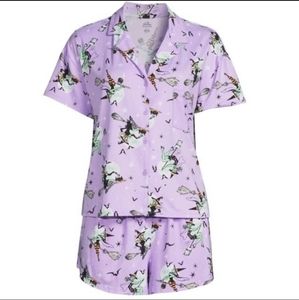 Medium Vintage Witch Halloween Pajamas 2 Piece Set